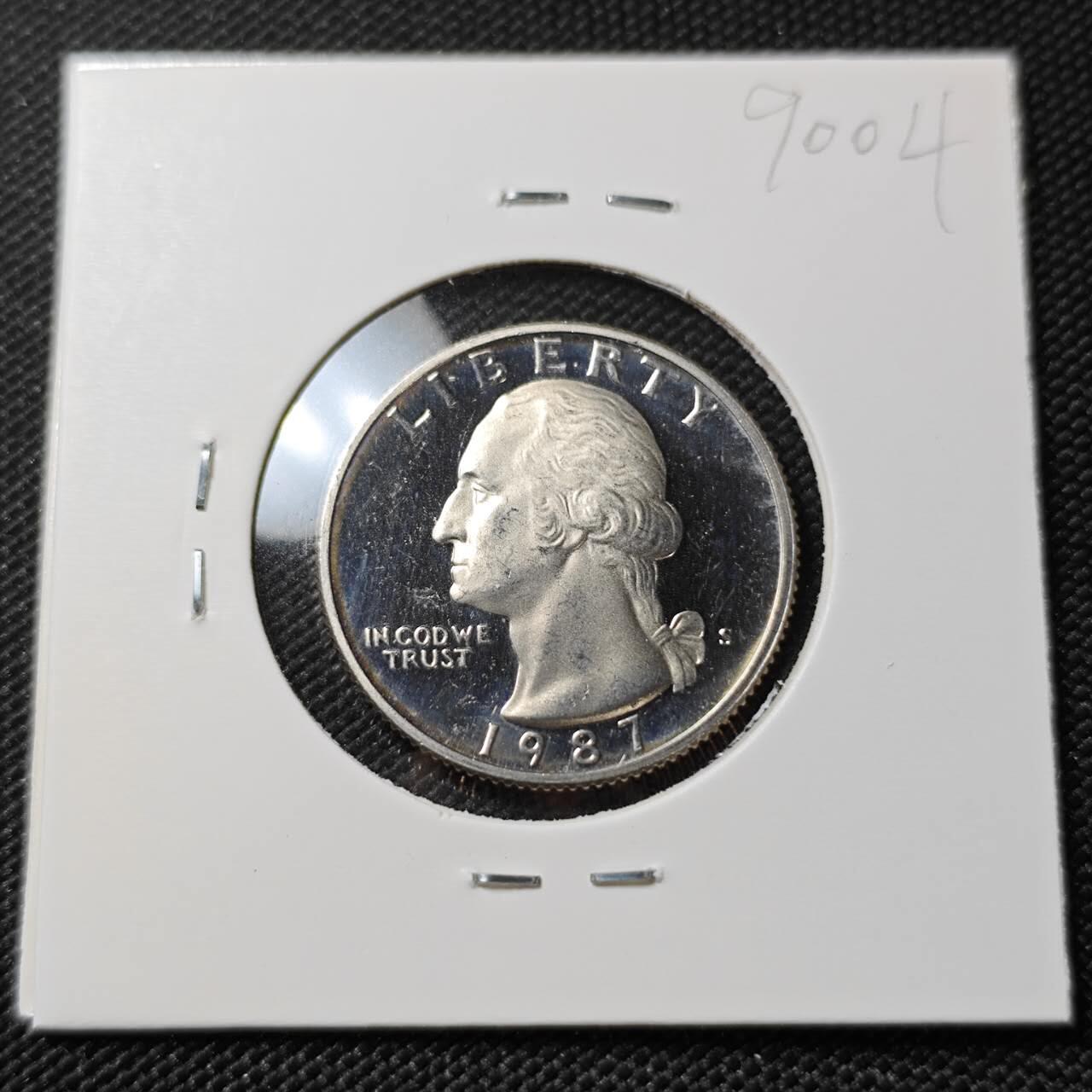 KK钱币收藏小铺  第390期  2月预留时间 周末发货  1987美国25分精制币