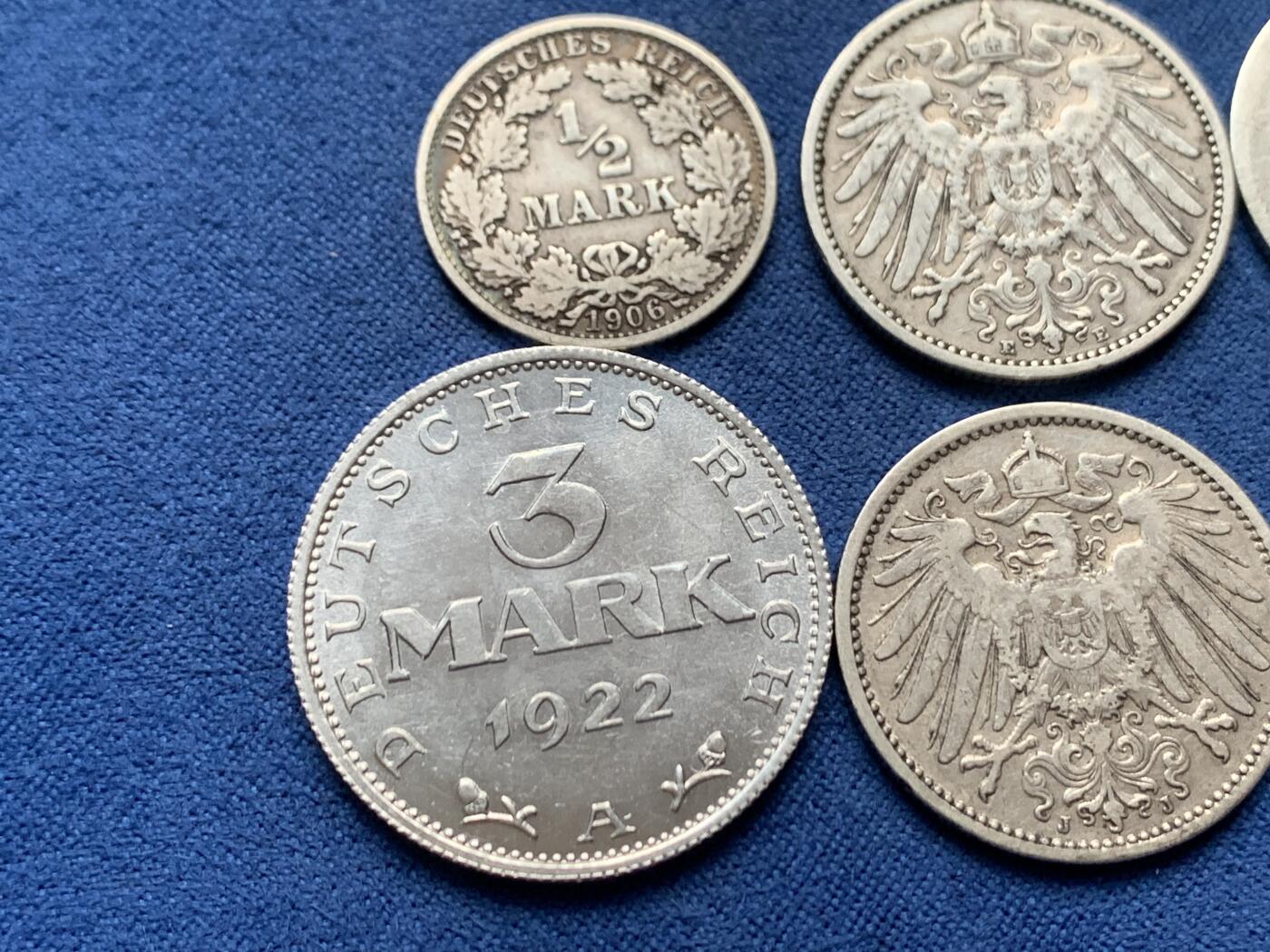 《竞宝斋》第462场 周日，周一，2场连拍 （全场包邮）欢迎送拍 六枚一组 银币5枚+铝币1枚 细节见图