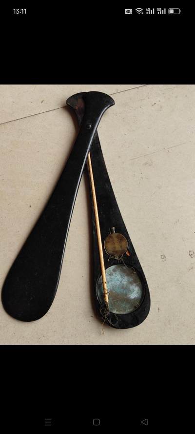 民国时期戥子称一套，象骨称杆，铜秤砣带款，称盒底部有裂 - 民国时期戥子称一套，象骨称杆，铜秤砣带款，称盒底部有裂