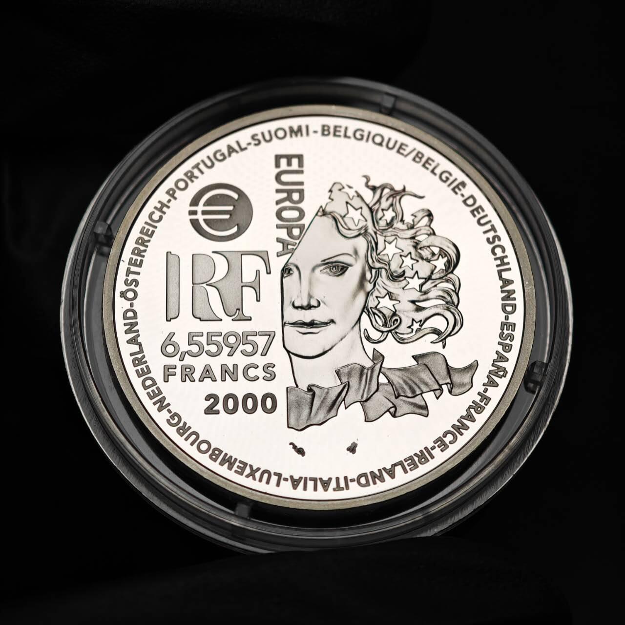 金瓯小拍第三期 古今币章 银价专场 法国文艺复兴主题精制银币2000年 重22.2克直径37mm 状态较好