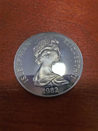 长老汇蛇年精选第九十六场拍卖 - 1982马恩岛西班牙世界杯1克朗精制银币，28.52克925银，1.5万枚