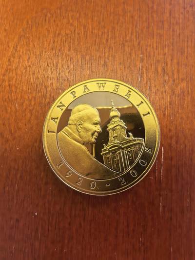 长老汇蛇年精选第九十六场拍卖 - 2005波兰教皇保罗二世10兹罗提单面镀金精制银币，14.14克925银