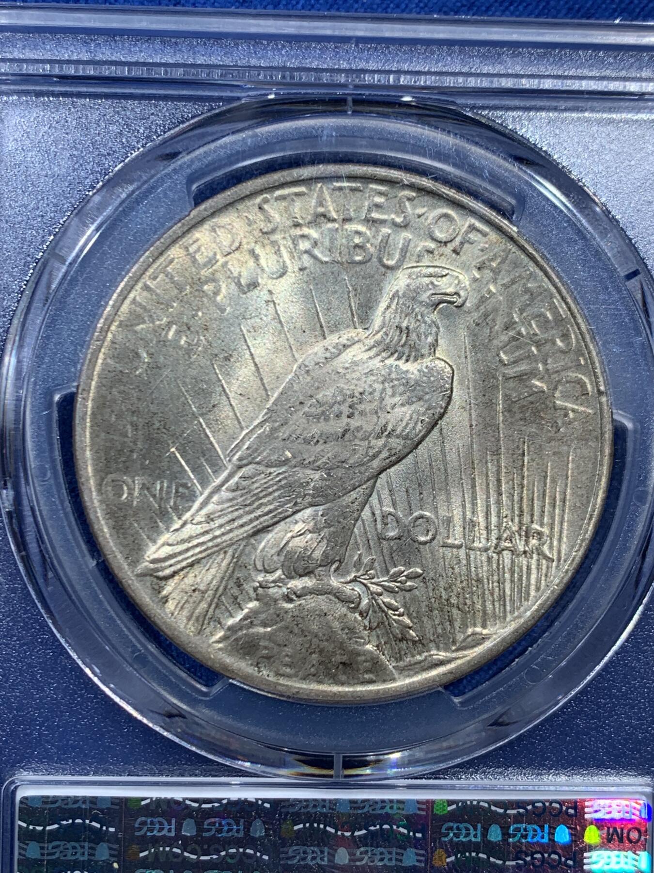 《竞宝斋》第462场 周日，周一，2场连拍 （全场包邮）欢迎送拍 PCGS MS64 美国1922年和平1美元大银币