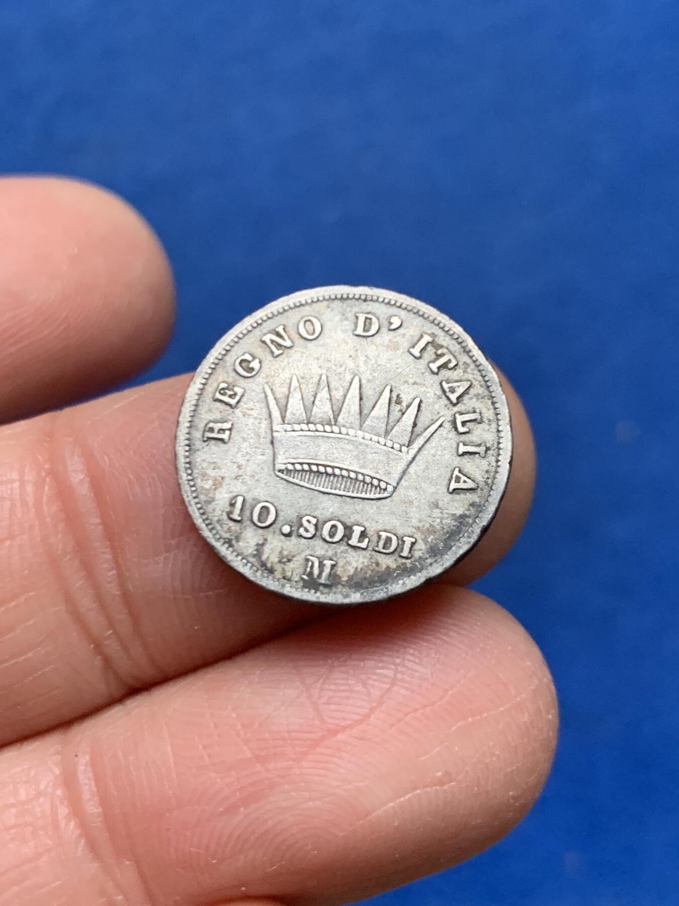 《竞宝斋》第462场 周日，周一，2场连拍 （全场包邮）欢迎送拍 意大利1811年拿破仑10索迪银币