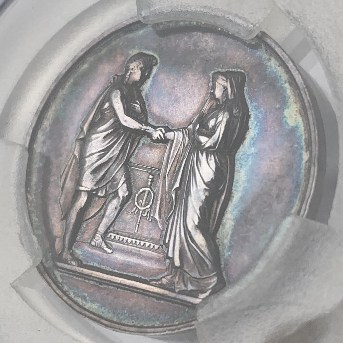 掌中浮雕-藏着的欧洲第051场 法国结婚银章，28mm