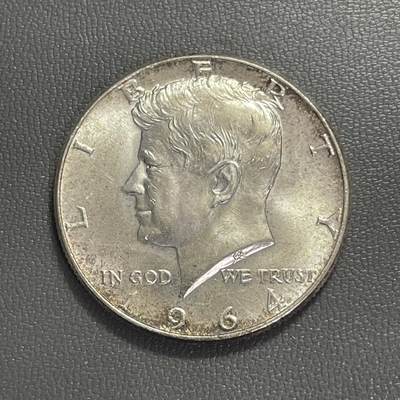 回流0201 - 美国1964年肯尼迪总统半圆银币 银价12.5*90%*24=270元