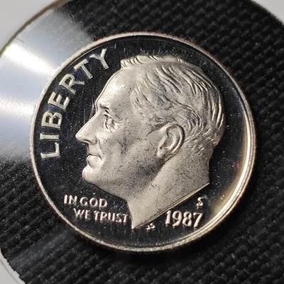 KK钱币收藏小铺  第390期  2月预留时间 周末发货 -  1987美国10分精制币