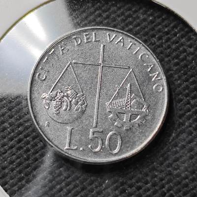 KK钱币收藏小铺  第389期  2月预留时间 周末发货 -  梵蒂冈50里拉