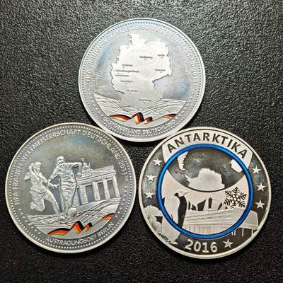 【德藏】世界币章拍卖第163期（拍品征集中~欢迎藏友联系） - 3枚一组 现代德国纪念银章 333银 直径约：36mm/枚；重约：14.6g/枚