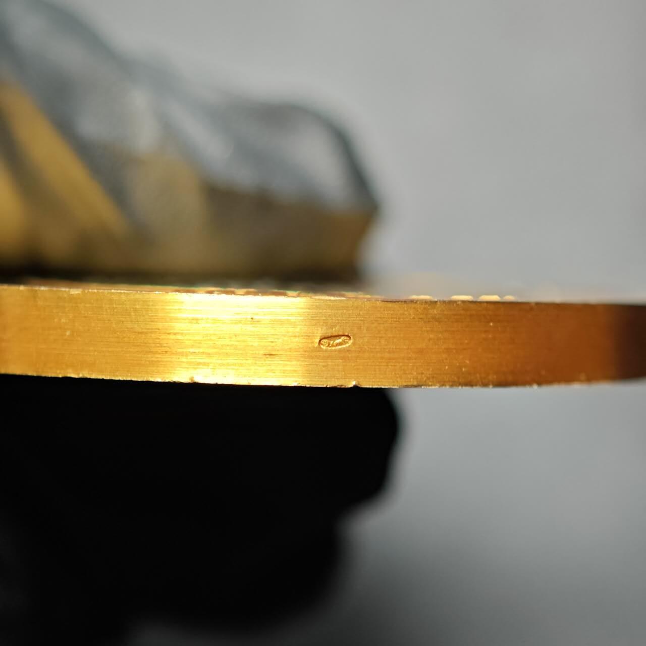 金瓯小拍第三期 古今币章 银价专场 法国巴黎镀金大铜章1998年 重82.1克直径50.6mm