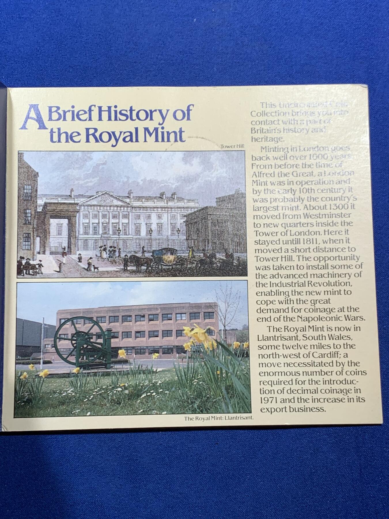 《竞宝斋》第462场 周日，周一，2场连拍 （全场包邮）欢迎送拍 英国1982年套币 礼品原装7枚币和1枚章 包含少见的1/2便士