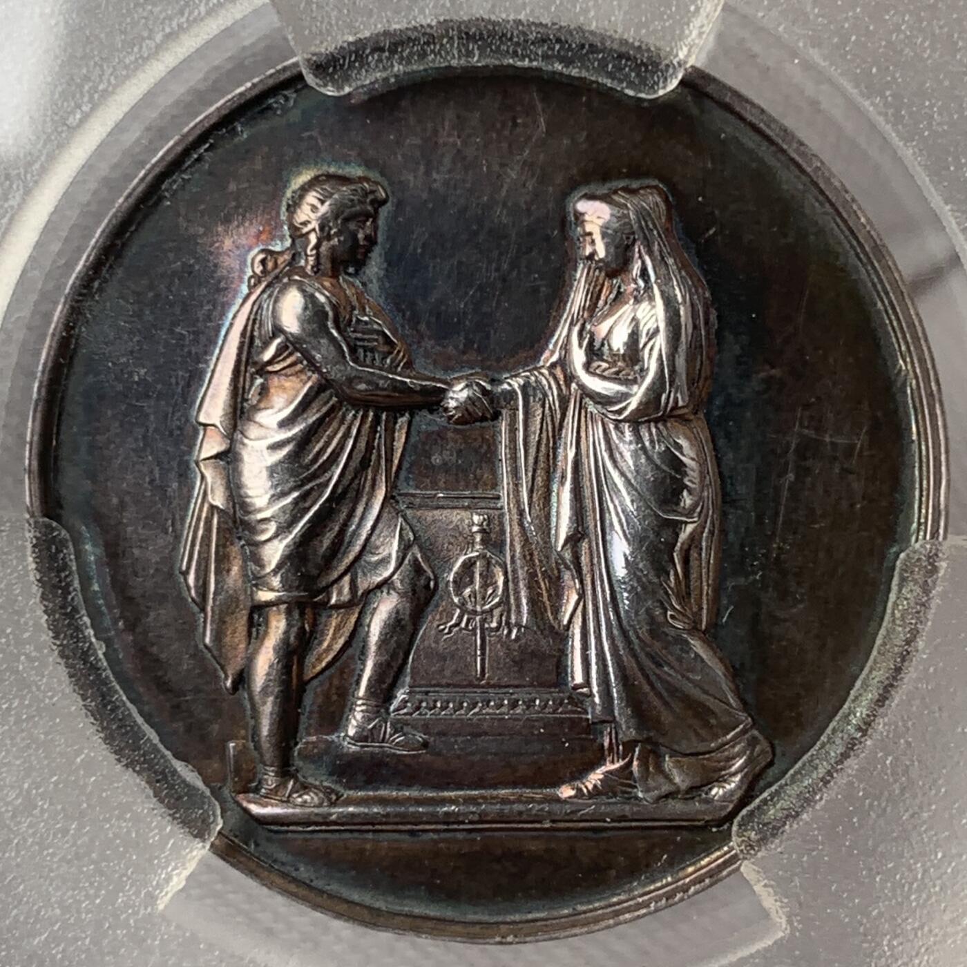 掌中浮雕-藏着的欧洲第051场 法国结婚银章，28mm