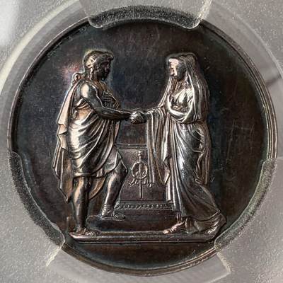 掌中浮雕-藏着的欧洲第051场 - 法国结婚银章，28mm