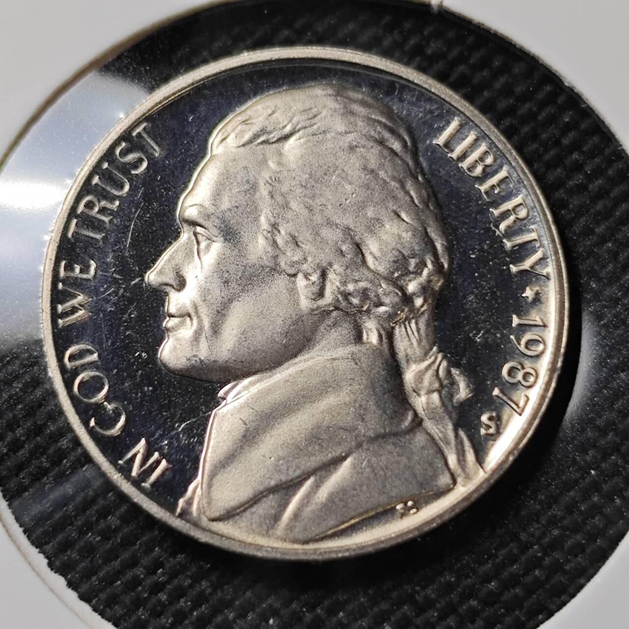 KK钱币收藏小铺  第390期  2月预留时间 周末发货  1987美国5分精制币