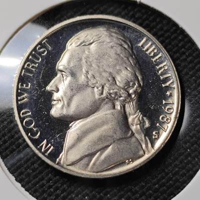 KK钱币收藏小铺  第390期  2月预留时间 周末发货 -  1987美国5分精制币