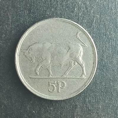 逸泉钱币2026第十五场世界钱币纪念币纸钞A883-1213A - 1184 爱尔兰5便士公牛