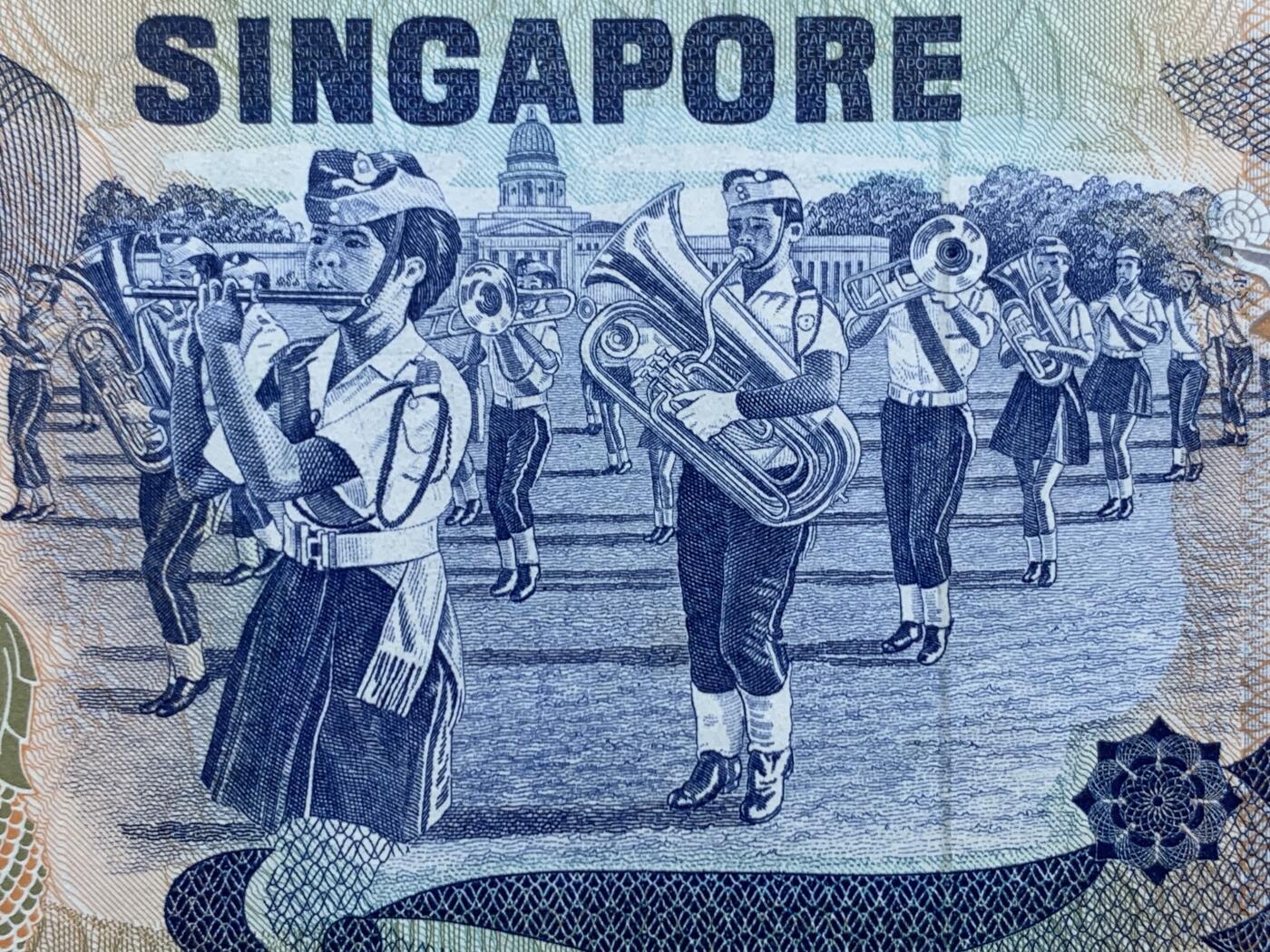 《竞宝斋》第462场 周日，周一，2场连拍 （全场包邮）欢迎送拍 ACG 60EPQ 新加坡 1976年50元 鸟版