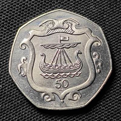 KK钱币收藏小铺  第400期  百期特拍（四拍之四）2月预留时间 周末发货 -   1984马恩岛50便士