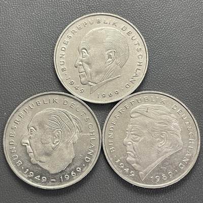 回流0201 - 联邦德国（西德）2马克纪念币3枚