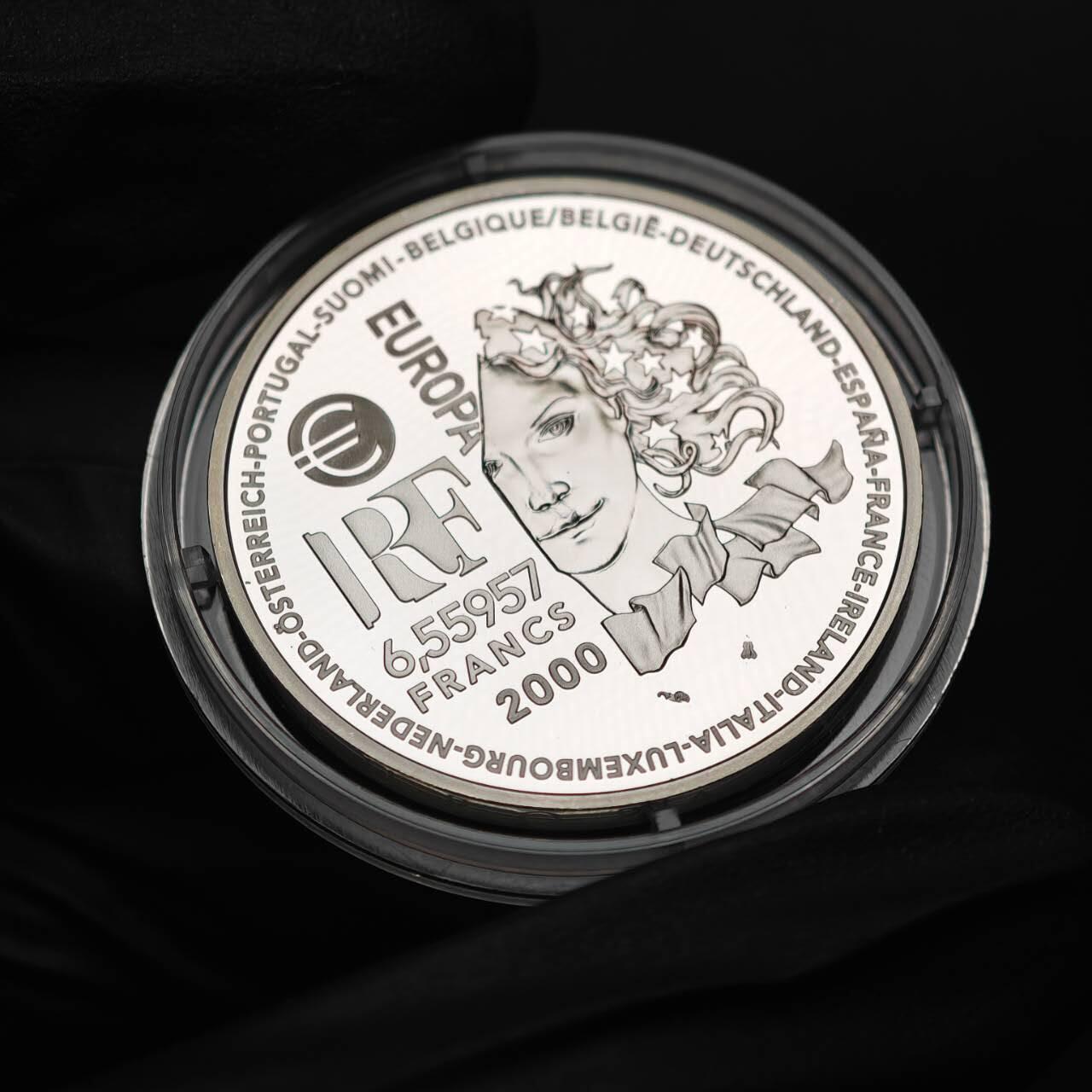 金瓯小拍第三期 古今币章 银价专场 法国文艺复兴主题精制银币2000年 重22.2克直径37mm 状态较好