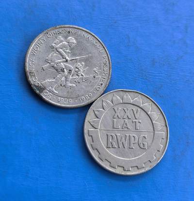 外国优质老铜币高银银币，周六九点倒数截拍，满百包邮，持续收拍 - 波兰纪念币2枚