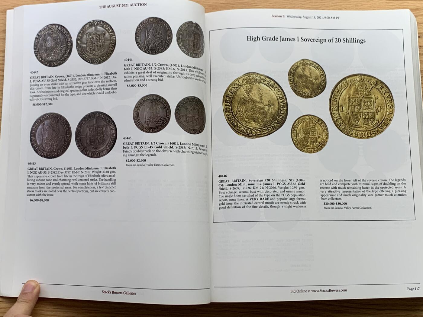 《竞宝斋》第462场 周日，周一，2场连拍 （全场包邮）欢迎送拍 SBP 2021世界钱币拍卖目录 大开本全彩印 厚达576页 重达2公斤