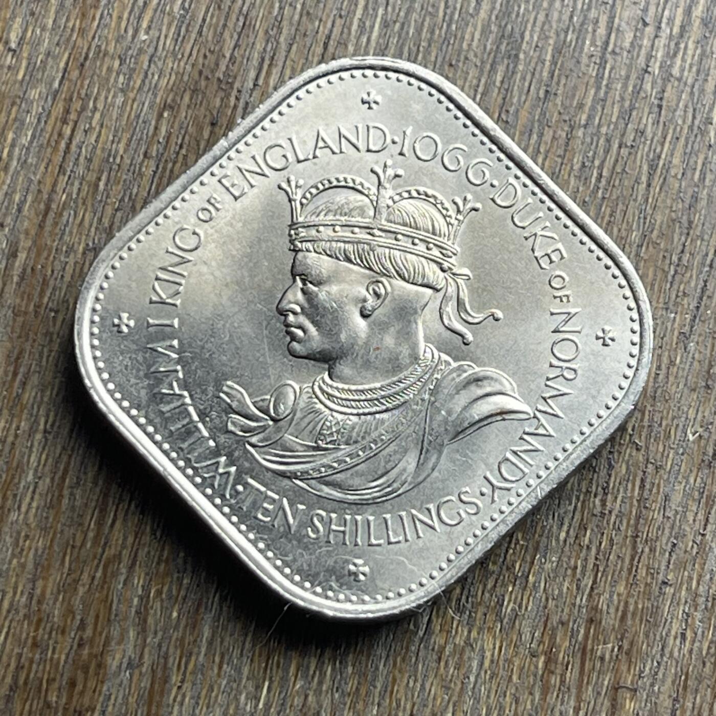 【本场4.12号发货】★第145加场★精品硬币 套币专场 不寄存，200包邮。不满200元，支付5元运费。《接受代拍 代送NGC评级》 45【无寄存】1966 根西 诺曼征服900 年  10先令镍币