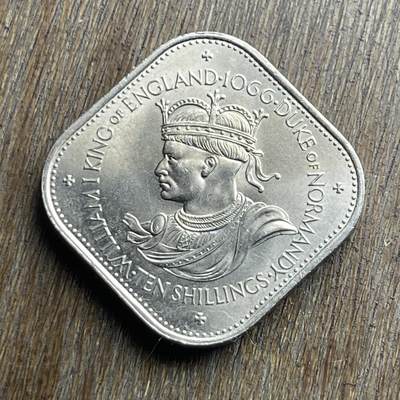 【本场4.12号发货】★第145加场★精品硬币 套币专场 不寄存，200包邮。不满200元，支付5元运费。《接受代拍 代送NGC评级》 - 45【无寄存】1966 根西 诺曼征服900 年  10先令镍币