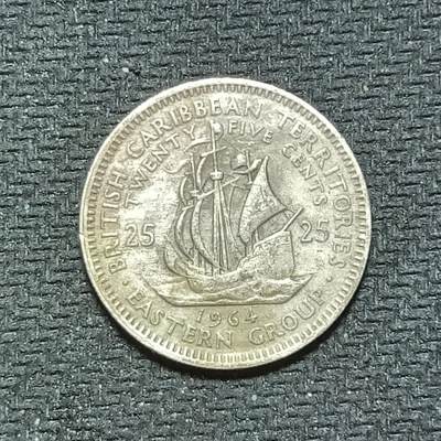 新2026B第六组世界各国精品钱币奖章纪念章花钱401-830 - 689英属东加勒比25分