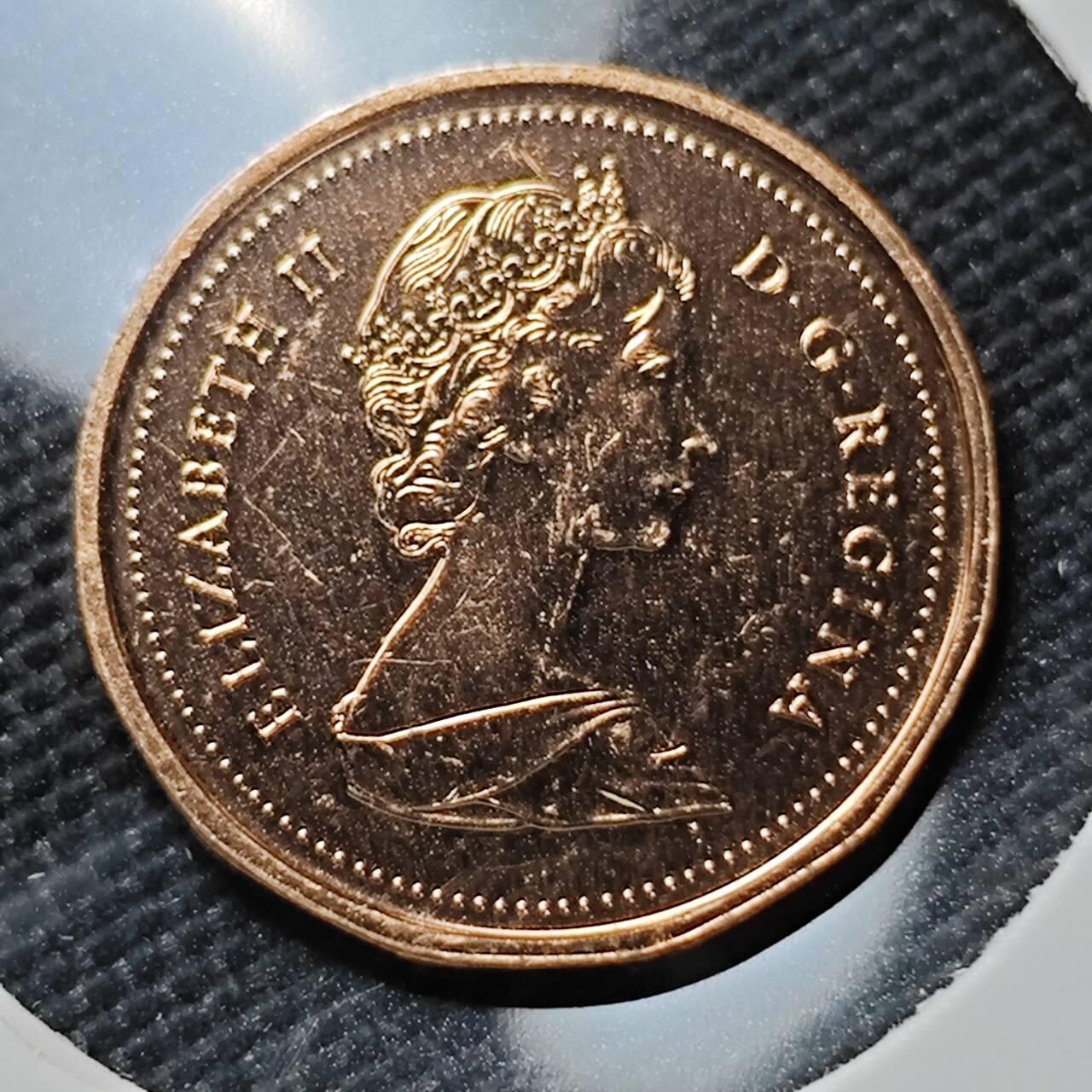 KK钱币收藏小铺  第390期  2月预留时间 周末发货  1985加拿大1分精制币