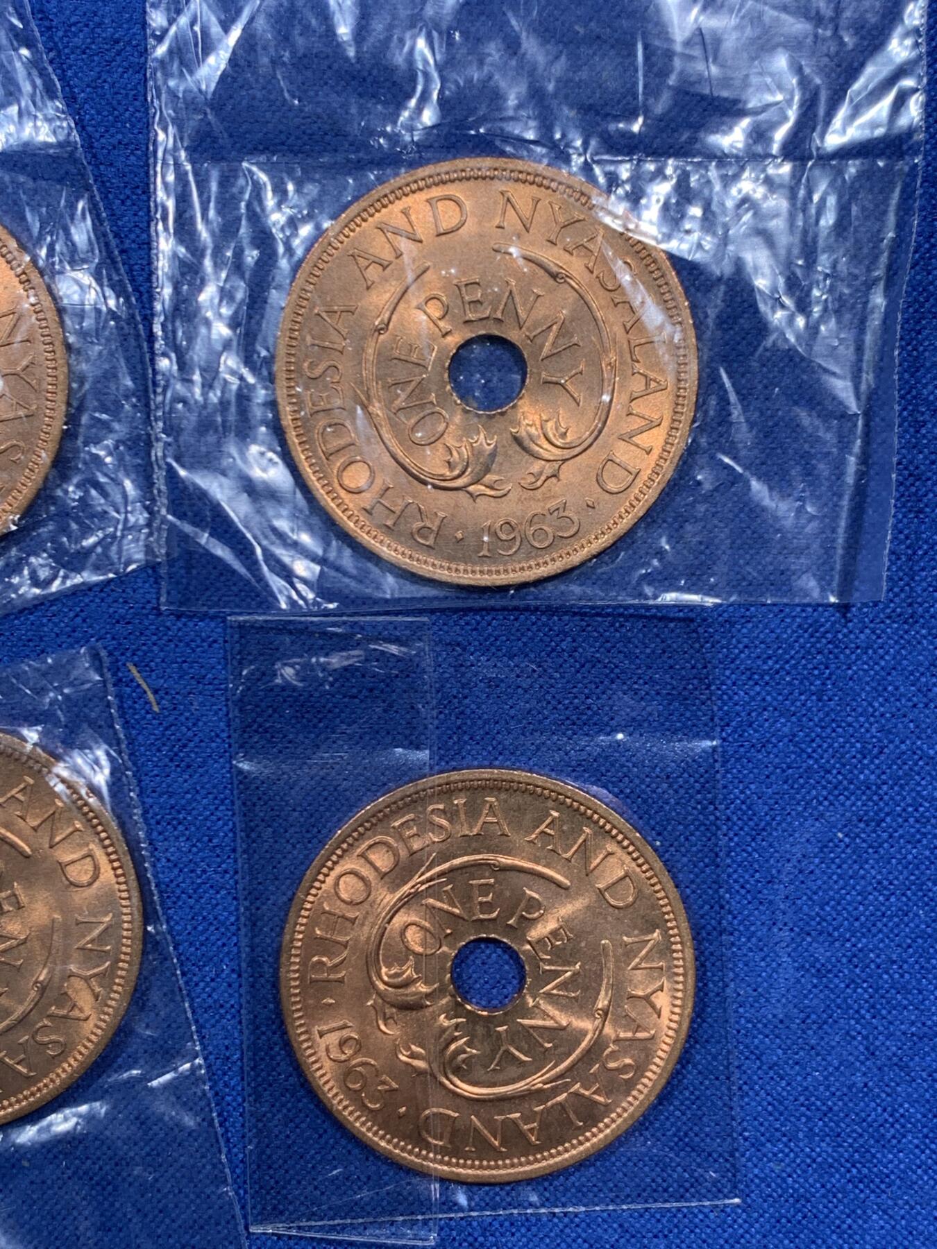 《竞宝斋》第462场 周日，周一，2场连拍 （全场包邮）欢迎送拍 四枚一组 原卷拆尼亚萨兰铜币