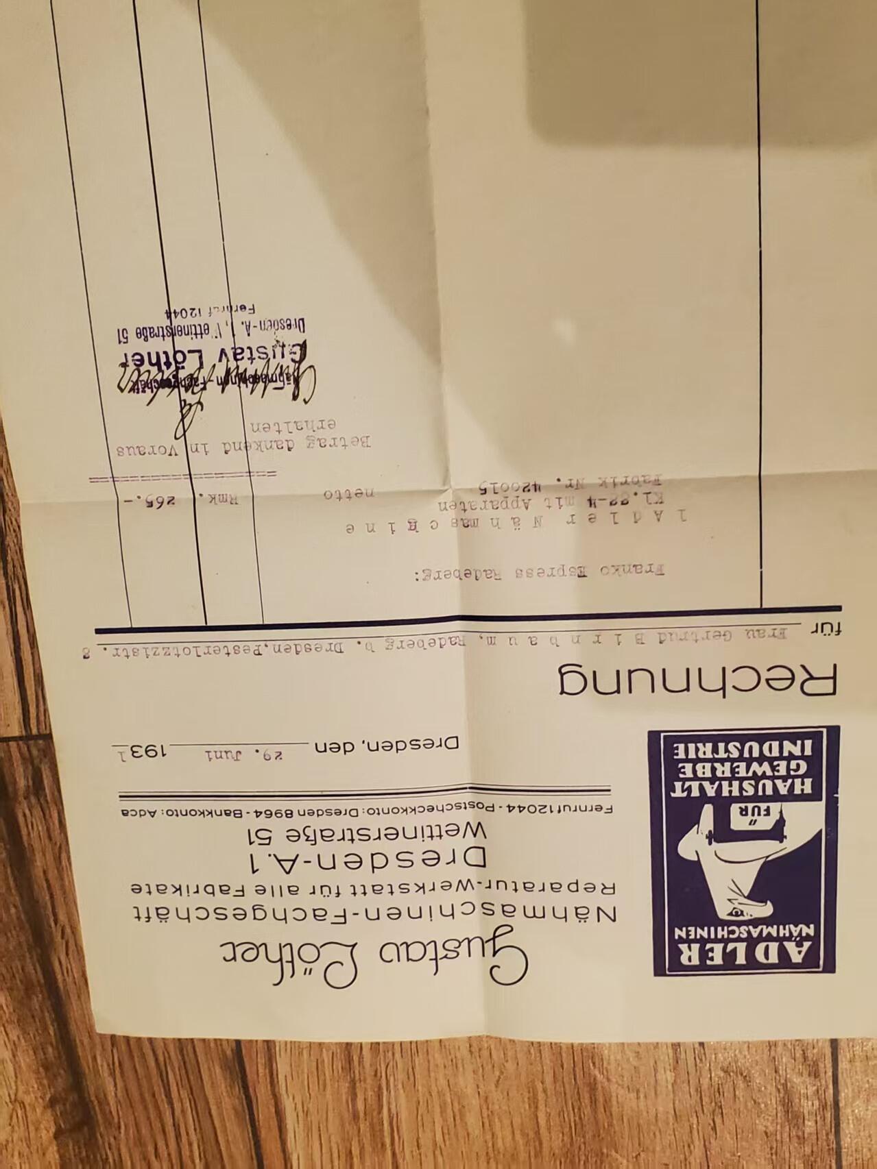 韵星假日拍卖第三十八期 -- Rimey Holidays Auction 38 帝德-魏玛-nazi德国民事服务大全套套证 魏玛时期工艺与裁缝优秀手工者大证书 魏玛时期登记册 帝德魏玛时期信件 文件 nazi德国帝国手工艺术登记局等级证 保存非常完好 纸张均无损