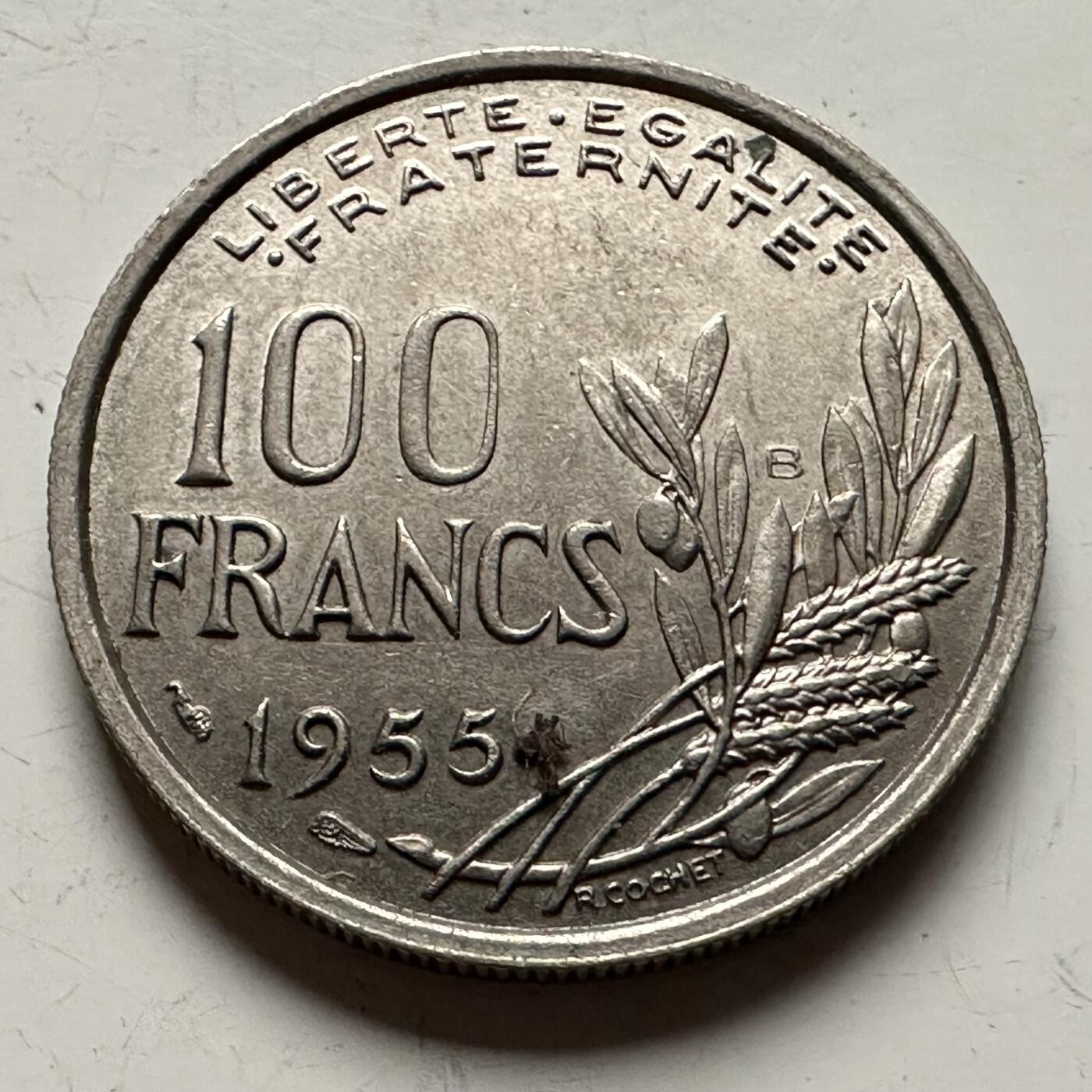 🌹外币初藏🌹🐯2026年第13场  每周二四六晚8️⃣点 接代拍 法国1955年100法郎