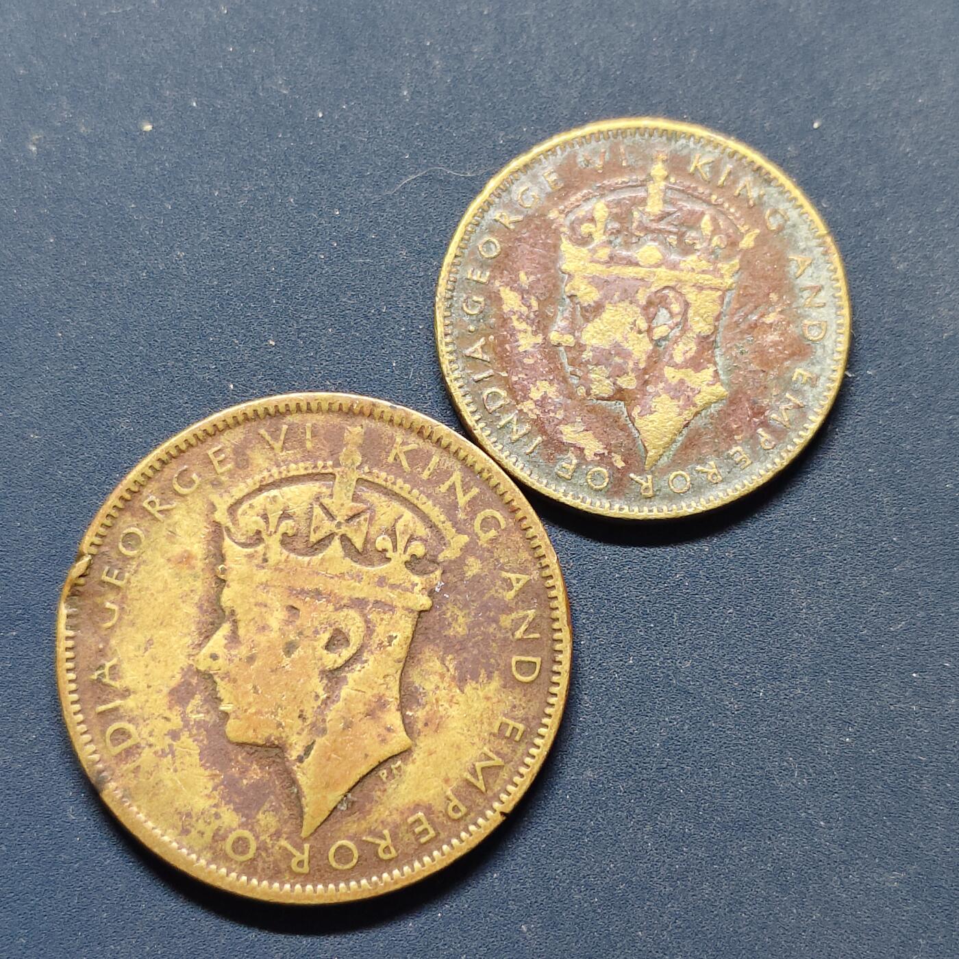 【全场包邮】纯粹捡漏拍498场-持续更新中 牙买加1940-1942年乔治六世半便士-1便士2枚一组