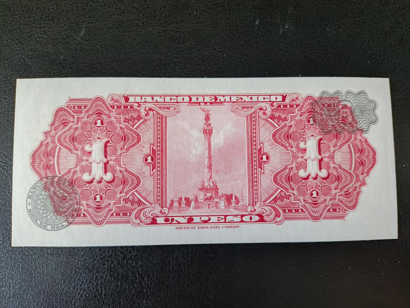 鑫鑫爱钱币2026-01-30 1970-墨西哥-1比索【UNC  美钞公司 加盖灰章】