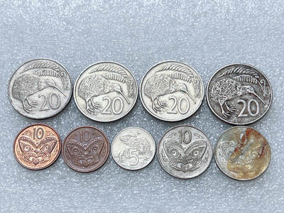 第一海外回流一元起拍收藏 散集专场  第296期 - 新西兰硬币🇳🇿9枚