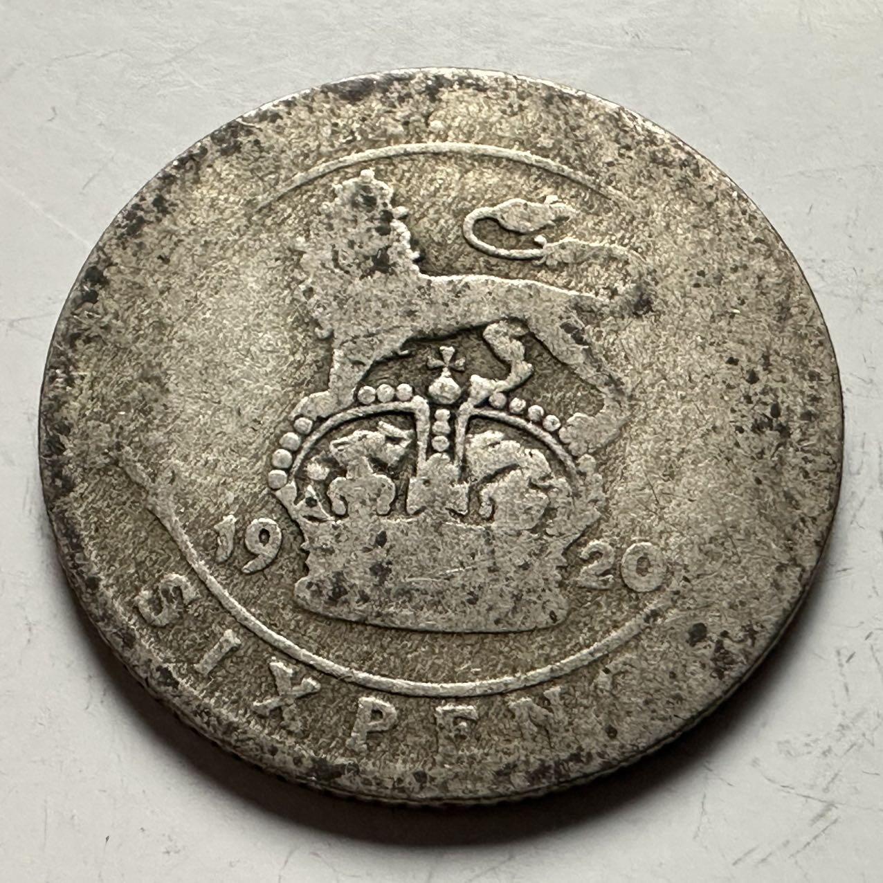 🌹外币初藏🌹🐯2026年第13场  每周二四六晚8️⃣点 接代拍  英国1920年6便士银币 2.8克50%银