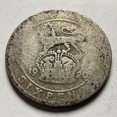 🌹外币初藏🌹🐯2026年第13场  每周二四六晚8️⃣点 接代拍 -  英国1920年6便士银币 2.8克50%银