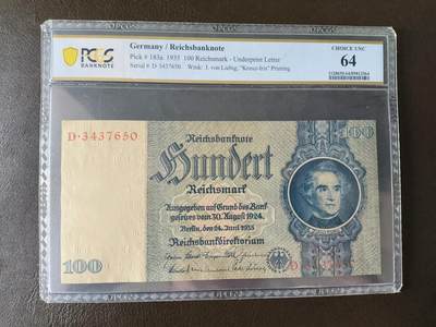 鑫鑫爱钱币2026-01-30 - 1935-德国-100金马克【PCGS-64 有机化学之父李比希】