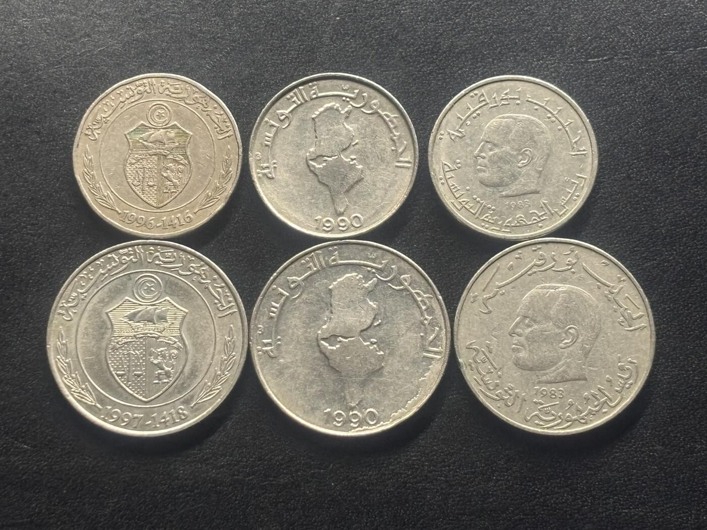 邮泉阁限时拍卖第四十场 非洲专场（硬币在国外。请付邮费6元。） 突尼斯14枚