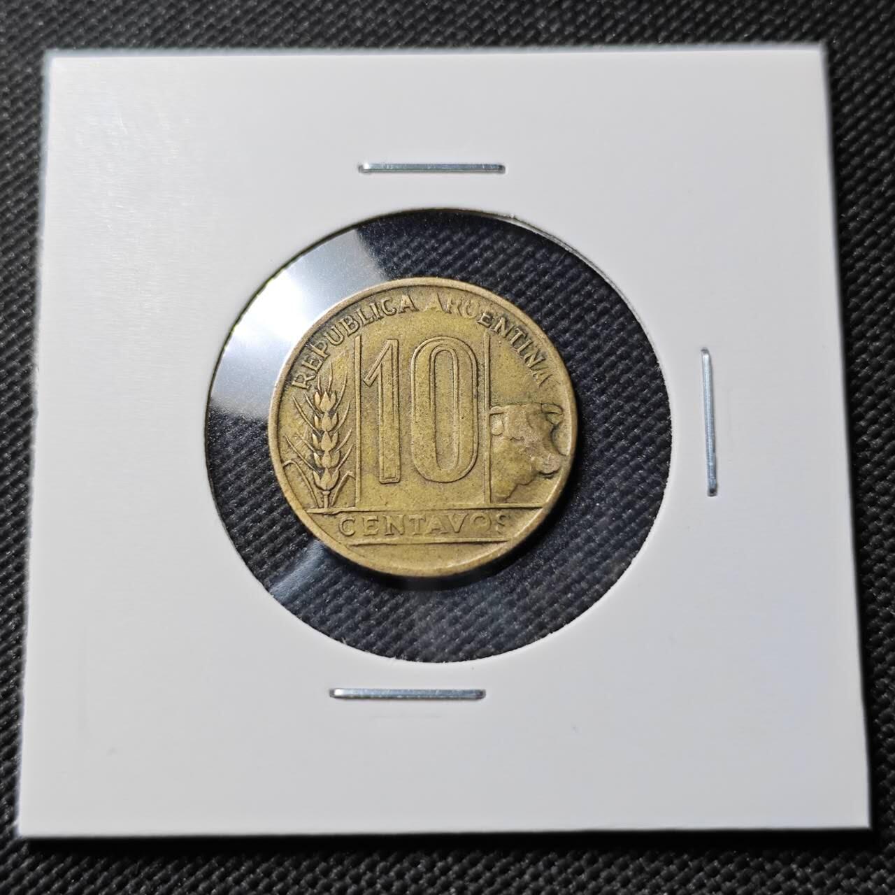 KK钱币收藏小铺  第390期  2月预留时间 周末发货  1949阿根廷10分铜币