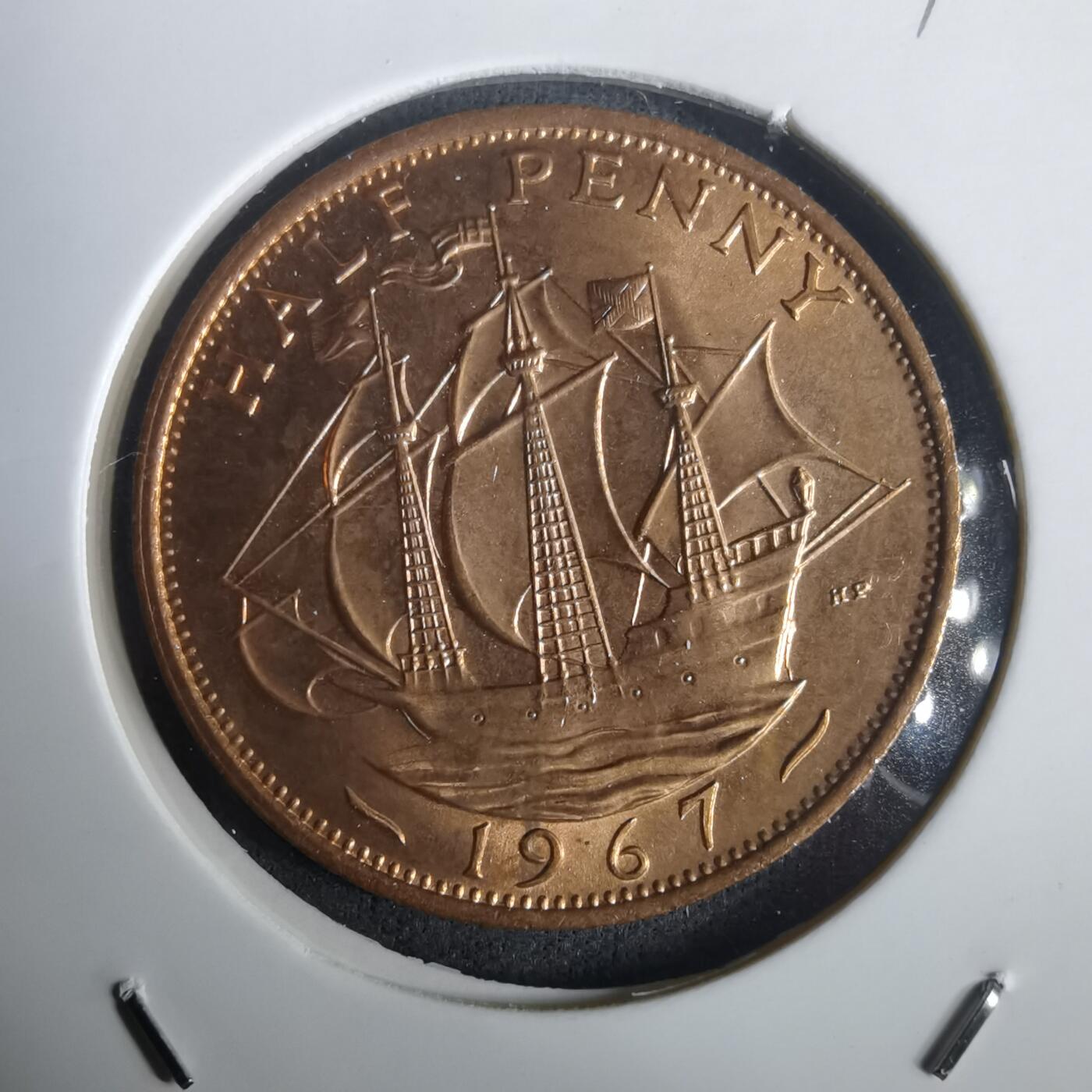 沼泽如烟--第976场 英国1967年半便士