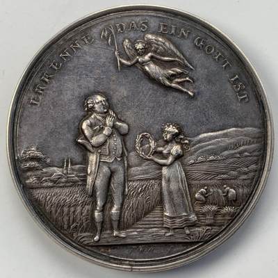 掌中浮雕-藏着的欧洲第051场 - 1817年银质插图章 , 类似于一个盒子，可以打开，里面有八张圆形纸片，49.5mm，25g