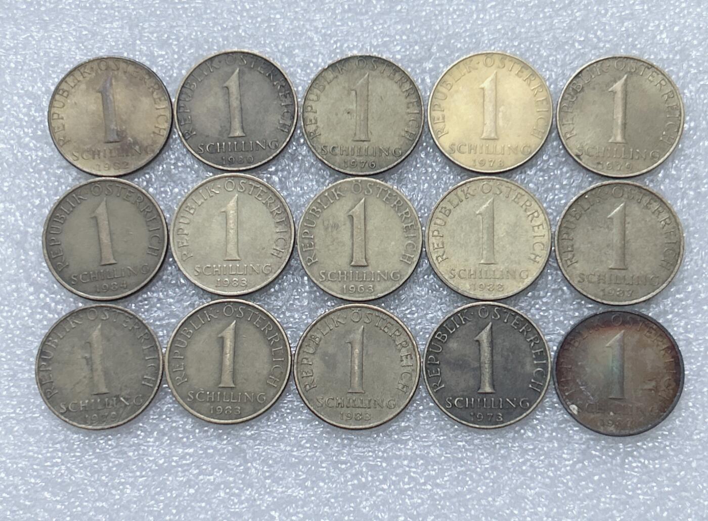 第一海外回流一元起拍收藏 散集专场  第296期 奥地利1先令硬币 15枚