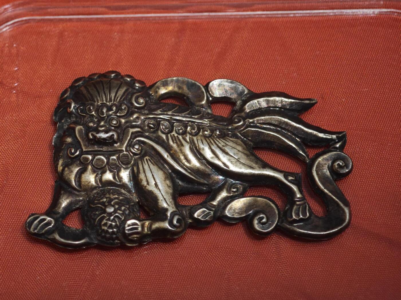 橙子收藏第二期 清代/民国民俗银饰  狮子滚绣球