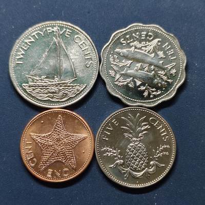 【全场包邮】纯粹捡漏拍498场-持续更新中 - 巴哈马各年份4枚套币