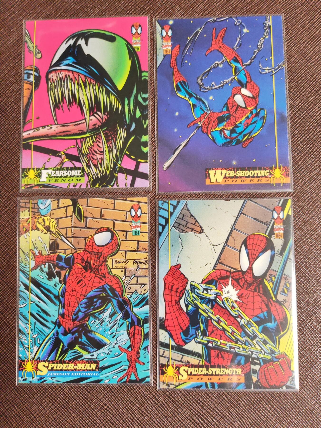 阳大大卡牌拍卖第96期（持续收拍品，周五晚上九点截拍，进群福利早知道） 超级英雄 蜘蛛侠+毒液 特卡4张 捡漏必备