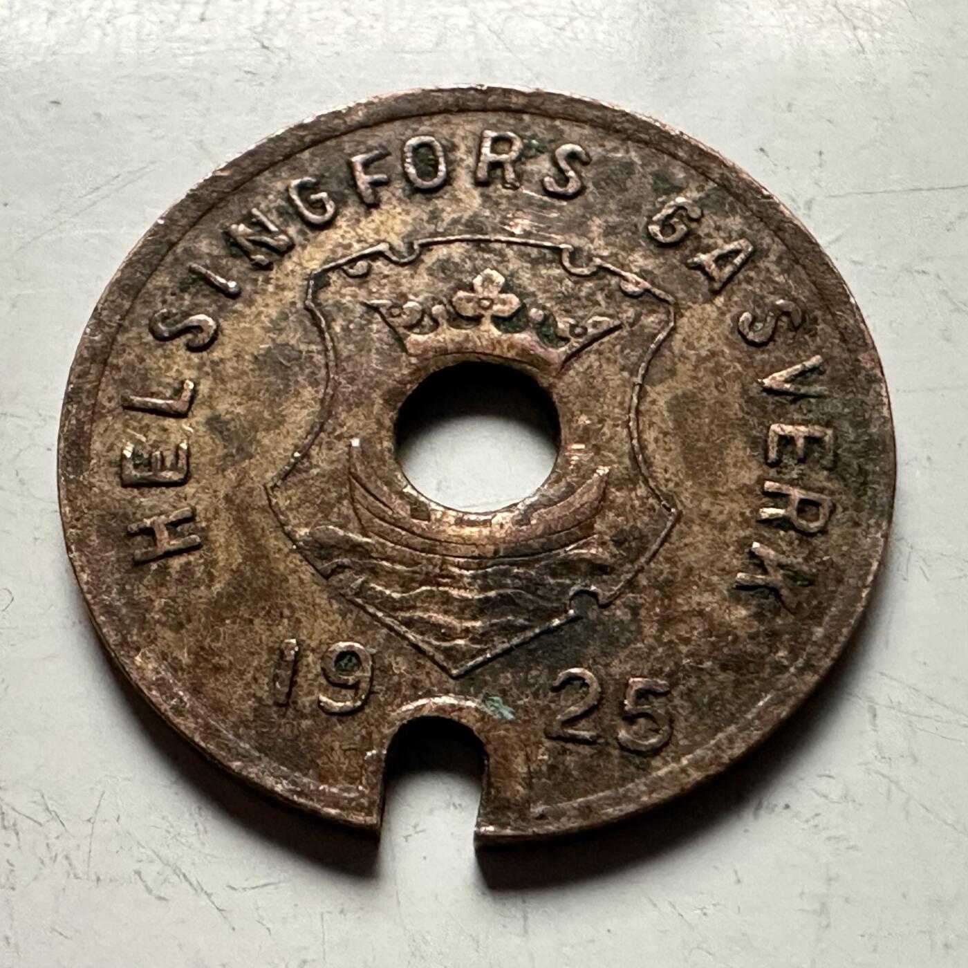 🌹外币初藏🌹🐯2026年第13场  每周二四六晚8️⃣点 接代拍 芬兰赫尔辛基煤气厂1925年铜质代币