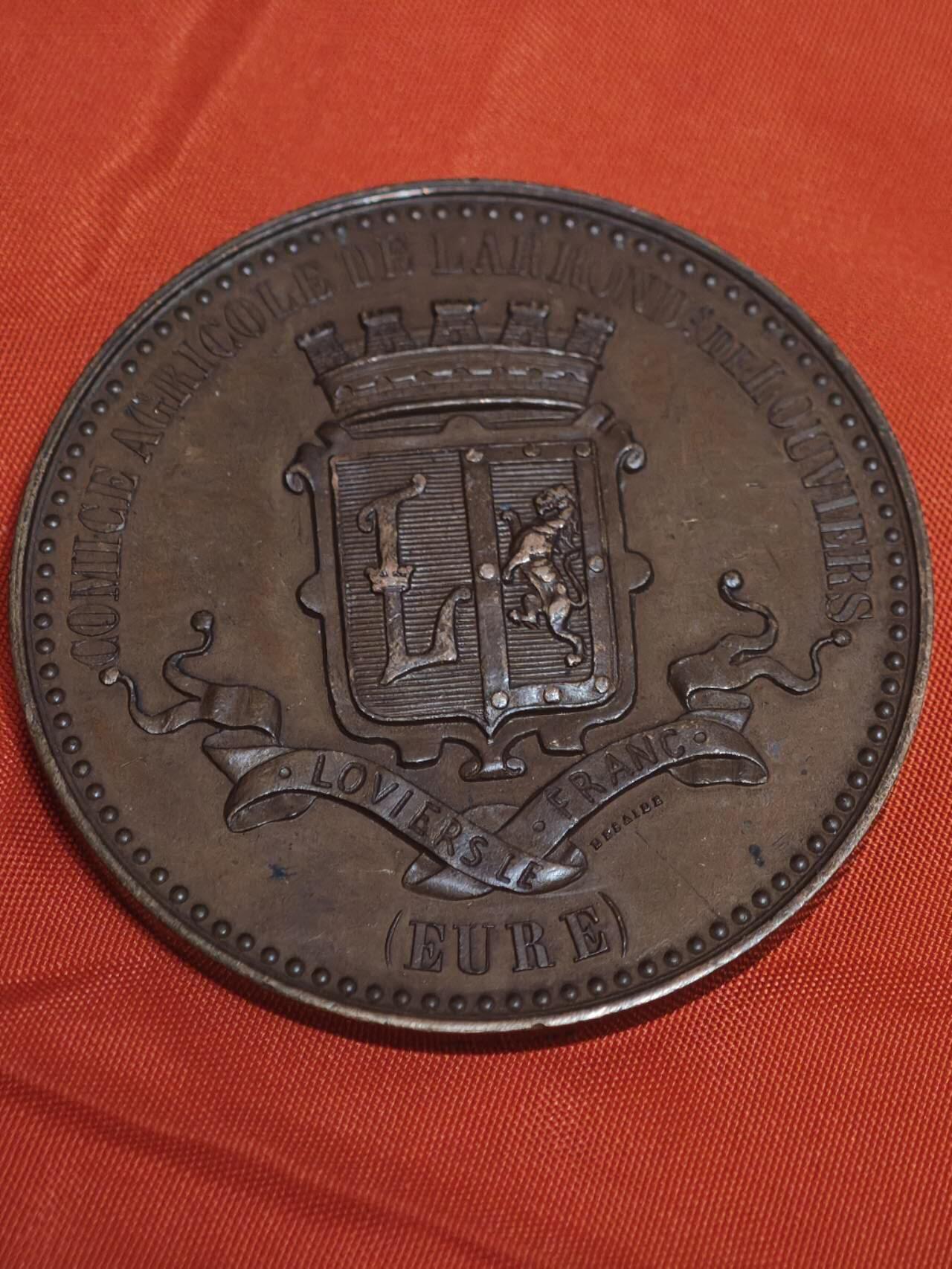 橙子收藏第二期 【法国19世纪农业纪念章】卢维耶尔区农业博览会铜章