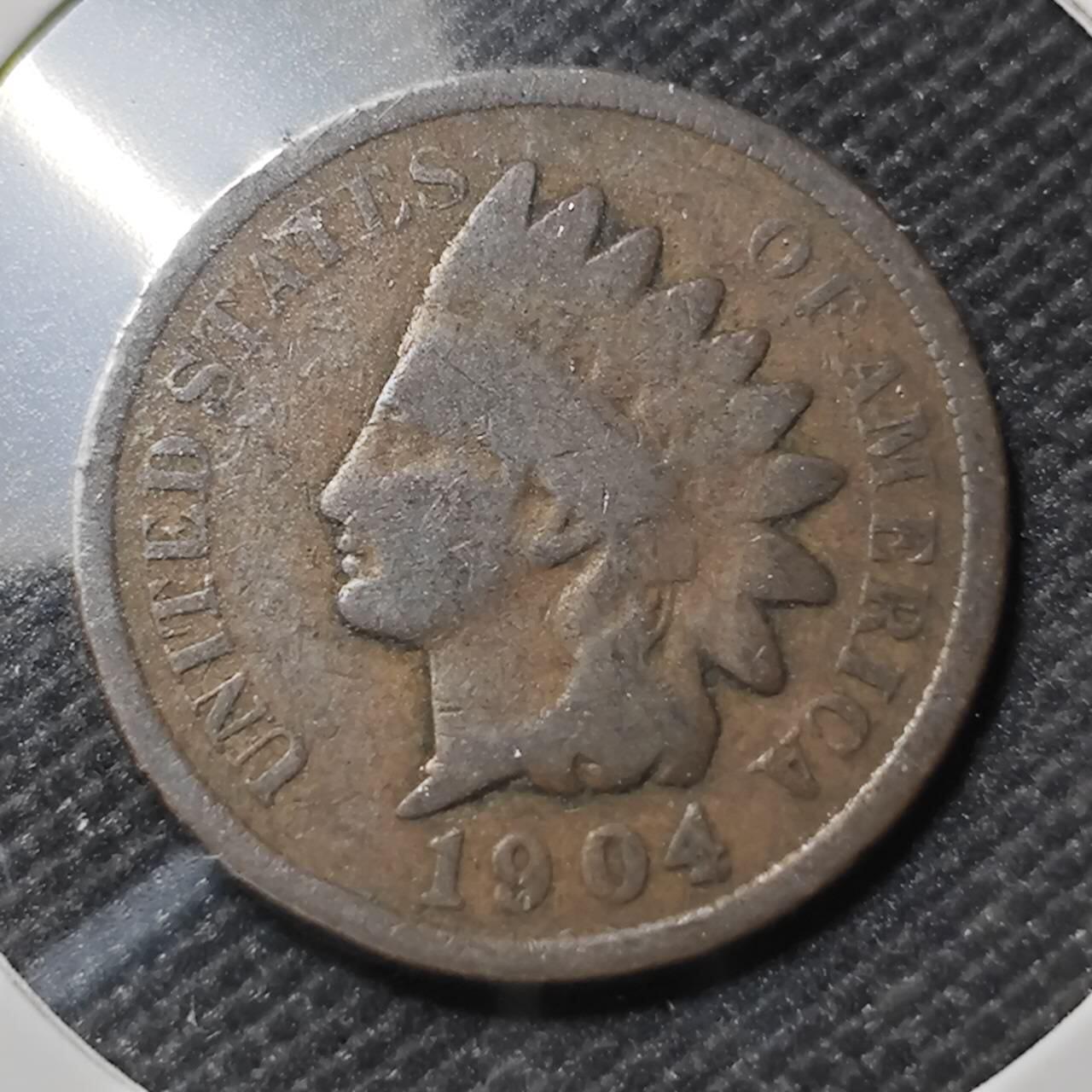 KK钱币收藏小铺  第390期  2月预留时间 周末发货  1904美国1分